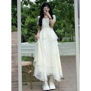 DAN6231 - Vestido Camisero de Malla con Encaje, Nuevo, Ajustado a la Cintura, Color Puro, Elegante - Product Image 2