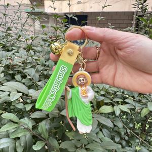 Porte-clés en caoutchouc Enfants Cartoon San Judas Tadeo Porte-clés Enfants Protection Sac St.<span class=keywords><strong>Juda</strong></span> Porte-clés Catholique - Product Image 5