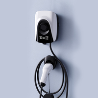 BYD AC Chargeur mural/monté sur colonne avec câble de 5m Boîtier de protection IP55 pour station de charge de voiture EV domestique Courant nominal 32A