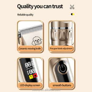 Máquina <span class=keywords><strong>Cortadora</strong></span> <span class=keywords><strong>de</strong></span> <span class=keywords><strong>Pelo</strong></span> <span class=keywords><strong>para</strong></span> Mascotas Inalámbrica Recargable con Motor Silencioso y Potente, Pantalla LCD, RPM Ajustable <span class=keywords><strong>de</strong></span> 7000 - Product Image 5