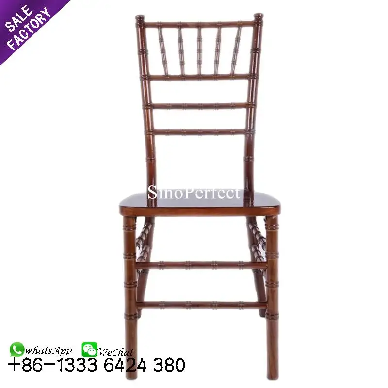 Chaises Chavari Chavari en bois foncé bon marché pour banquet moderne événement fête mariage brun massif