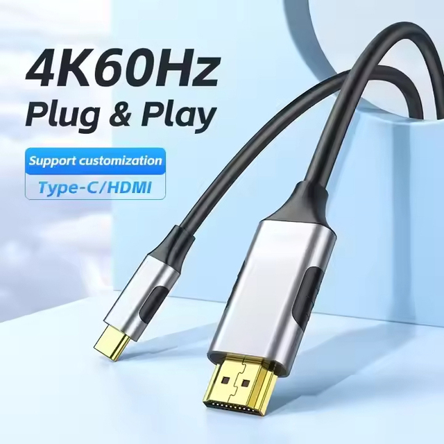 Ultra High Speed Type-C for Coaxial Cable Gold Plated Connectors PVC Jacket 1M-3M Length for Laptop/Smartphone/HDTV/DVD Player
