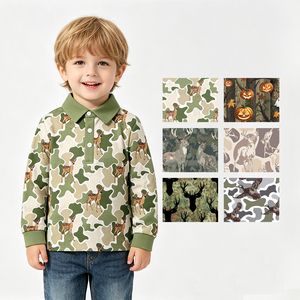 Polo camouflage personnalisé pour bébés garçons – Vêtements pour enfants en gros, boutique, usine, mode enfantine, frères, automne, tout-petits - Product Image 2