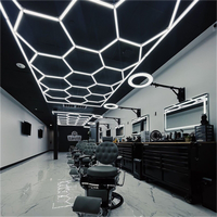 Design à motif hexagonal pour plafonnier LED de salle de sport, bureau, éclairage LED hexagonal pour garage, éclairage décoratif