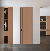 Porte intérieure populaire moderne en panneau HDF fini, imperméable, pour appartement