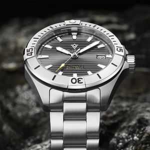 Reloj Mecánico de Lujo para Hombre CADISEN, Esfera de Cristal de Zafiro, Resistente al Agua hasta 10 Bares, Correa de Acero Inoxidable, Movimiento Automático - Product Image 1