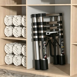 Scala Telescopica Pieghevole in Lega di Alluminio con 5 Gradini <span class=keywords><strong>e</strong></span> Capacità di Carico di 150kg per Uso Industriale <span class=keywords><strong>e</strong></span> Domestico - Product Image 2