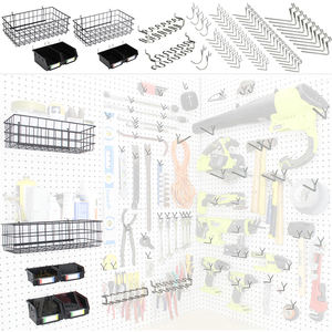 Juego de Ganchos Multifuncionales para Tablero de Herramientas, con Caja de Almacenamiento Metálica Reutilizable, para Organización del Hogar - Product Image 2