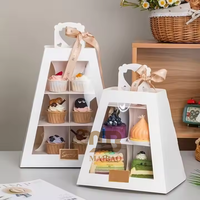 Boîte d'emballage en papier personnalisée pour desserts et pâtisseries à emporter : thé de l'après-midi, beignets, gâteaux, cupcakes, tartes, macarons, crêpes