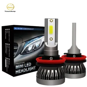 Yosovlamp工場価格2個車のLEDヘッドライト6000LM6000KミニLED電球H1 H4 H119006新しいホット販売車のヘッドライトフォグライト