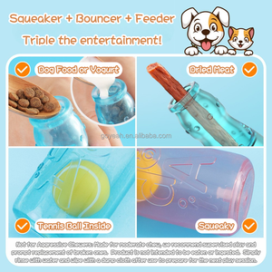 Giocattoli Interattivi per Cani 3-in-1 con <span class=keywords><strong>Squeaker</strong></span>, Palla da Tennis e Dispenser di Snack - Product Image 3