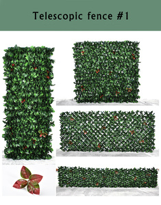 Vente en gros de feuilles vertes artificielles, plantes, fleurs, extensions de clôture, décoration de maison, <span class=keywords><strong>jardin</strong></span>, télescopique, simulation de confidentialité, clôture en bois - Product Image 3