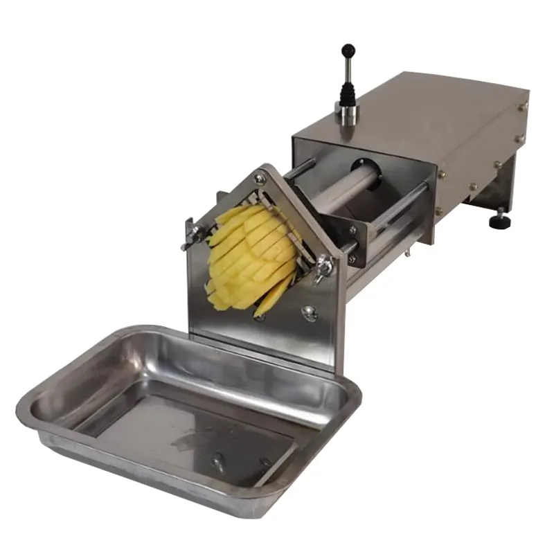 Cortadora eléctrica comercial de patatas fritas, cortadora de palitos de zanahoria y patata con tres tipos de cuchillas para tienda de alimentos Sanck