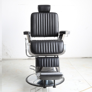 High End Barber <b>Chair</b> Men Luxury Hair Salon Stainless Steel Hair Hairdressing Customize Color logo Recline Lifting - Product Image 1