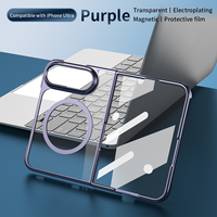 Coque magnétique plaquée pour support de voiture iPhone Duo Fold, découpe précise, maintien parfait, tout-en-un, avec film de protection d'écran anti-jaunissement et étui pour lunettes