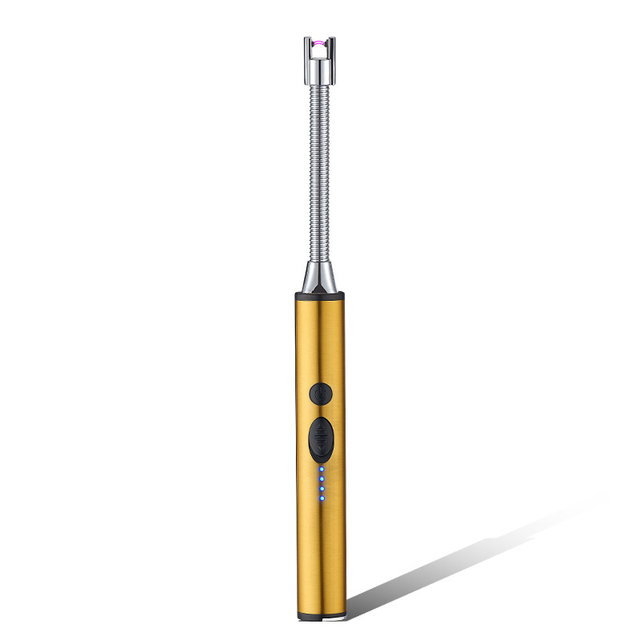 USB Pulse Flame Lighter Gun Kitchen Windproof Candle Lighters With Battery Status
