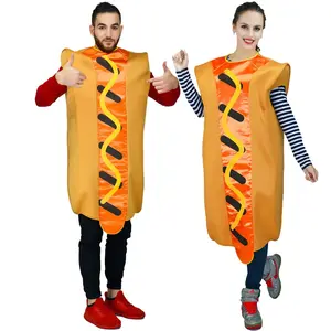 Hot Dog tulum çift tarzı yetişkin temalı parti aksesuarları için tatil parti sahne performansı gıda Pranks