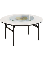 Table de salle à manger moderne pliante en PVC pour hôtels, mariages, banquets, aires de restauration et restaurants, pour 15 à 20 personnes