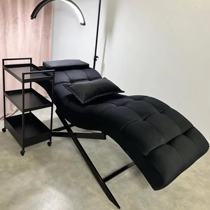 Modern Luxury pink Gold Beauty Salon Furniture Facial Spa Bed Adjustable Reclining Eyebrow Lash Bed for Sale - Product Image 2