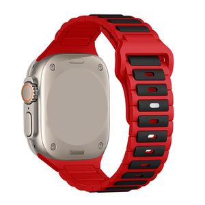 สายนาฬิกาซิลิโคนลายสก็อตสองสี รุ่น Blockbuster <span class=keywords><strong>Product</strong></span> ของ BEEFLYPOWER สำหรับ <span class=keywords><strong>Apple</strong></span> <span class=keywords><strong>Watch</strong></span> Ultra Series 11 10 9 8 <span class=keywords><strong>7</strong></span> 6 5 - Product Image 1