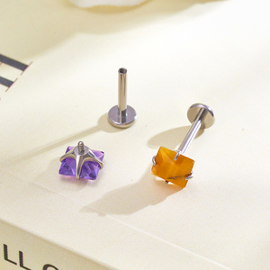 <span class=keywords><strong>Orecchini</strong></span> a Perno in Titanio G23 16G, Piercing <span class=keywords><strong>per</strong></span> Cartilagine, <span class=keywords><strong>Trago</strong></span>, Conca, Elica, Labbra, Gioielli <span class=keywords><strong>per</strong></span> il Corpo - Product Image 6