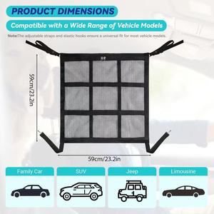 Barrière <span class=keywords><strong>de</strong></span> <span class=keywords><strong>voiture</strong></span> <span class=keywords><strong>pour</strong></span> <span class=keywords><strong>chien</strong></span> avec poche zippée, double couche <span class=keywords><strong>de</strong></span> maille, organisateur <span class=keywords><strong>de</strong></span> barrière <span class=keywords><strong>pour</strong></span> animaux <span class=keywords><strong>de</strong></span> compagnie <span class=keywords><strong>pour</strong></span> SUV, berlines et camions, disponible en noir, gris, beige - Product Image 4