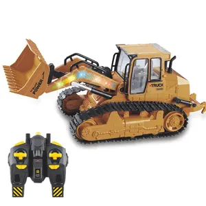 1:16 Rc Bulldozer camiones volquete excavadora juguete Rc vehículo de ingeniería aleación y excavadora de plástico juguetes para niños regalo del Día de los niños