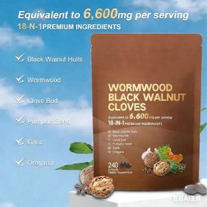 Gélules de Formule Personnalisée OEM 18-en-1, 240 Capsules, à base d'Armoise, de Noyer Noir et de Clou de Girofle, Énergie Naturelle, Antioxydant Biologique pour Adultes - Product Image 5