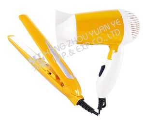 High Quality Colorful Hair Flat <strong>Iron</strong> and Hair Dryer Kit - Product Image 6