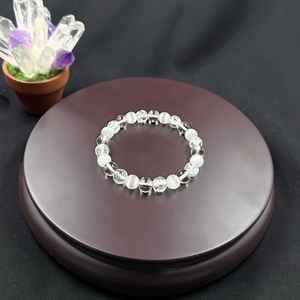 Gelang Batu Opal Kristal Putih Desain Sederhana, Gelang Manik-Manik Penenang Kecemasan dan Penyembuhan, Grosir - Product Image 4