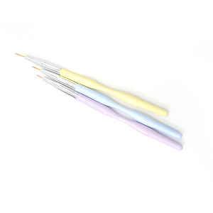 Ensemble de 3 pinceaux à ongles en nylon de couleur, pour nail art, avec manche en plastique, pour dessin de lignes fines, peinture, outil de manucure de salon - Product Image 5