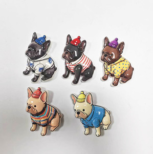 Aimants de réfrigérateur personnalisés en diatomite 3D, bouledogue français, aimants de réfrigérateur en diatomite mignons, décoration de la maison, cadeau - Product Image 3