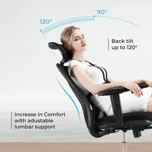 Cadeira de escritório ergonômica M18 fornece malha giratória moderna personalizada com apoio de cabeça ajustável e apoio para os pés