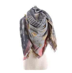 Elegante Pashmina de Lana Multicolor, Chal de Invierno con Tejido Jacquard, Bufanda de Moda - Product Image 3