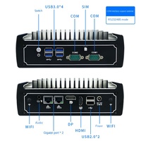 Yanling - Mini PC Industrial sin Ventilador, I7 DDR4, Nuevo, de Bajo Consumo, con Doble Puerto de Red, Enchufe AU/US/EU