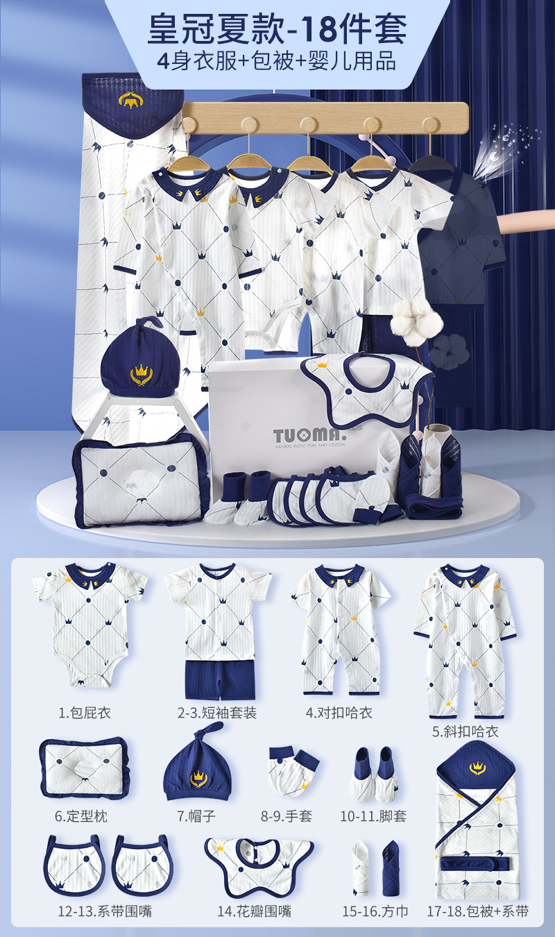 Corona estiva-blu 18 pezzi