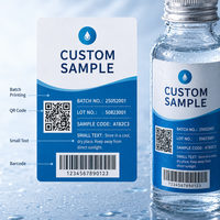 Étiquettes de peptides imperméables personnalisées en PET BOPP pour flacons, autocollants pour petits échantillons, emballage par lots, service d'impression QR OEM