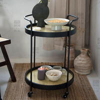 Table d'appoint multifonctionnelle en métal de luxe moderne avec rangement pour le salon, table basse durable et écologique