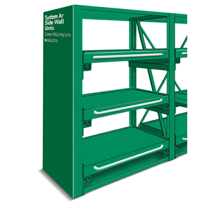 Fami System Ar Side Wall 1300x2210 Mm Green Ral6011 Shelving Units - Product Image 3