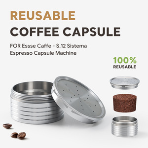 Cápsulas Reutilizables de Acero Inoxidable para Cafetera Essse - Juego de Filtros de Café Reutilizables con Café Molido - Product Image 1