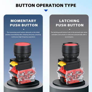 Botón Pulsador Momentáneo Iluminado de Doble Cabeza LA36-D de 22MM, Control de Encendido/Apagado, 10A de Alta Corriente con LED de Alta Intensidad YJ139-LA38 - Product Image 6