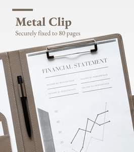 Portafolio Zreal para Mujer y <span class=keywords><strong>Hombre</strong></span>, Carpeta con Clip de Piel Sintética, Organizador de Documentos, Tarjetero, Portaplumas, Hecho en China - Product Image 5