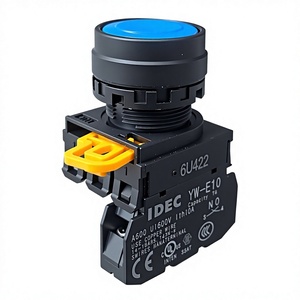 Interruptor de Botón Pulsador de Tipo Empotrado con Autorreinicio IDEC Izumi YW1B-M1E 10A IP40 Contactos de Aleación de Plata Resistentes a la Corrosión - Product Image 1