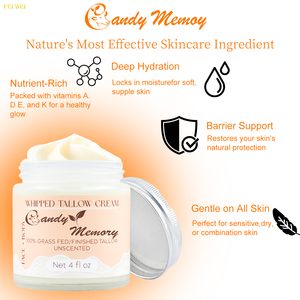 Turuncu Creamsicle 100% doğal çim beslenen sığır Tallow balsamı organik vücut tereyağı krem şanti nemlendirici sığır Tallow krem - Product Image 4