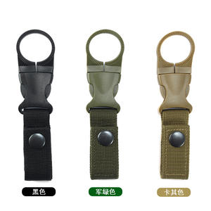 Hebilla para botella de agua con velcro portátil para exteriores, clip táctico duradero de una sola talla para uso deportivo, verde, caqui, negro - Product Image 3