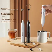 Mousseur à lait rechargeable, mousseur à lait automatique à main, batteur à lait, batteur à œufs automatique, mixeur électrique pour la cuisine