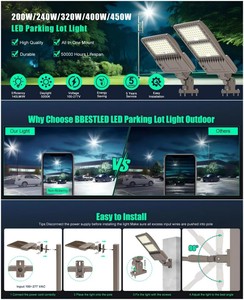 Ánh Sáng Ngoài Trời Ánh Sáng USA Kho Không Thấm Nước IP65 Nhôm <span class=keywords><strong>LED</strong></span> Vườn Đèn Đường 5000K Tích Hợp <span class=keywords><strong>LED</strong></span> Ánh Sáng - Product Image 2