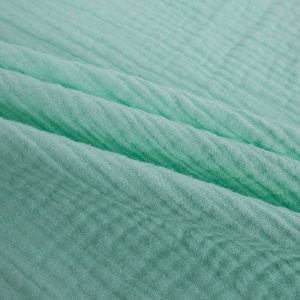 100% bébé coton biologique Voile léger Double froissé bulle gaze serviette <span class=keywords><strong>de</strong></span> <span class=keywords><strong>bain</strong></span> tissu pour garçons et filles - Product Image 2