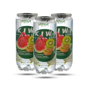 Low price drink beverage 350ml in cans kiwi + melon flavor sparkling drink soda tasted water