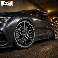 Jantes de voiture pour passagers CF 5x112 5x120 forgées monobloc, adaptées à BMW Audi RS3 RS5 RS6, finition grise usinée